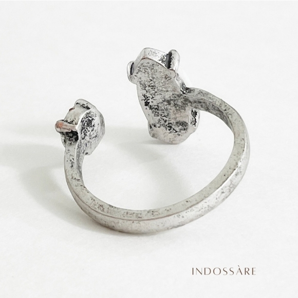 Natural Shell Silver Cuff Ring - Picture 3 of 3